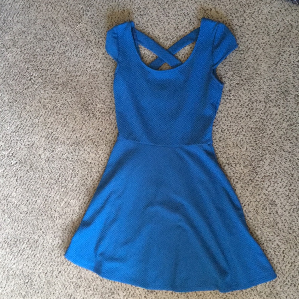 Blue skater dress